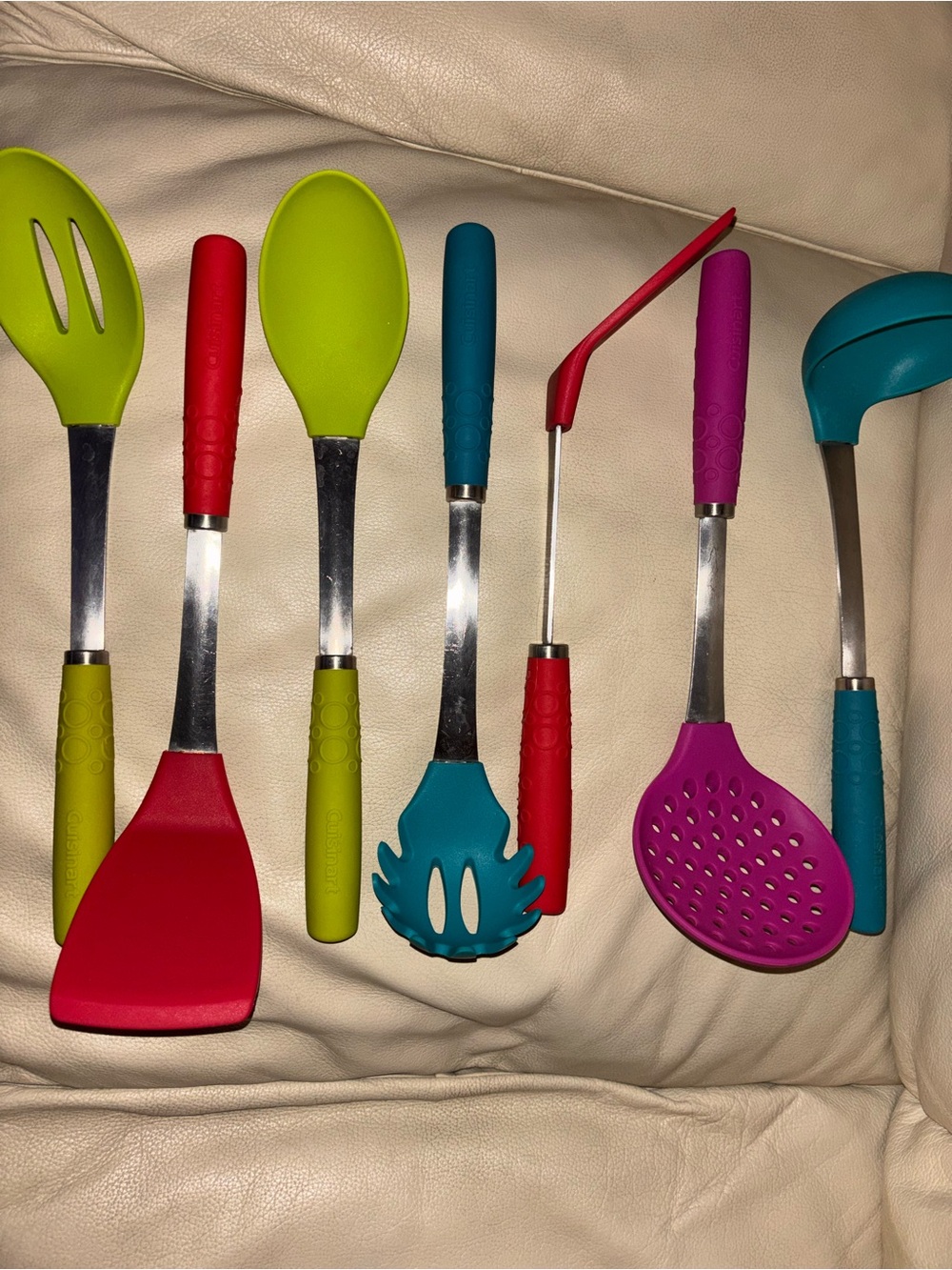 Cuisinart Multicolor Silicone Kitchen Utensil Set - Lime, Red, Teal, Purple